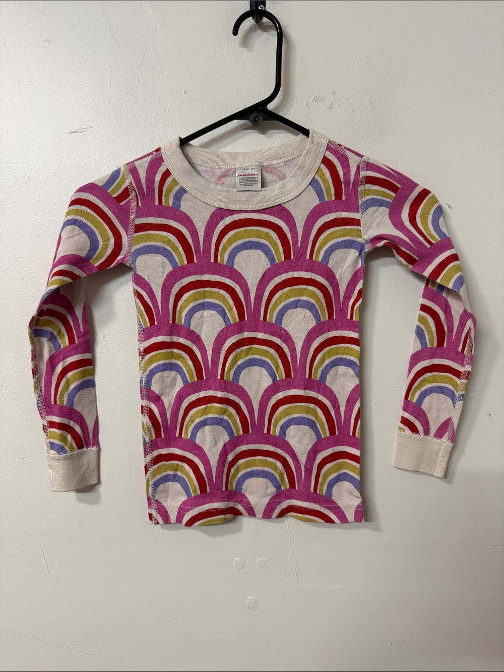 Hanna Andersson Pink Rainbow Long Sleeve Pajama Top